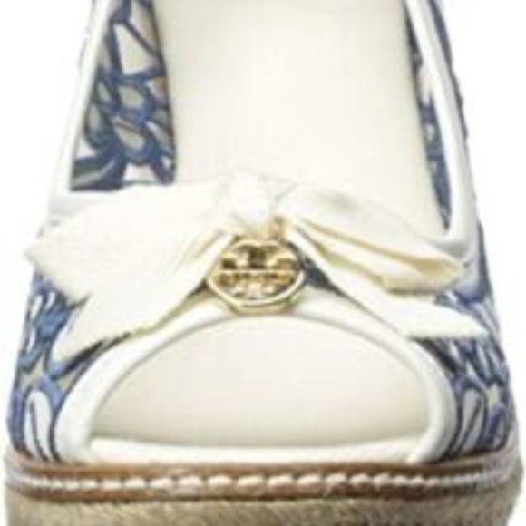 NEW - NEVER WORN - Tory Burch Lucia Lace Peep Toe 36M EU - Picture 2 of 8